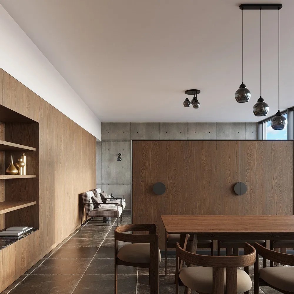 Lampada da soffitto nera ø 15 cm Grande - Sollux