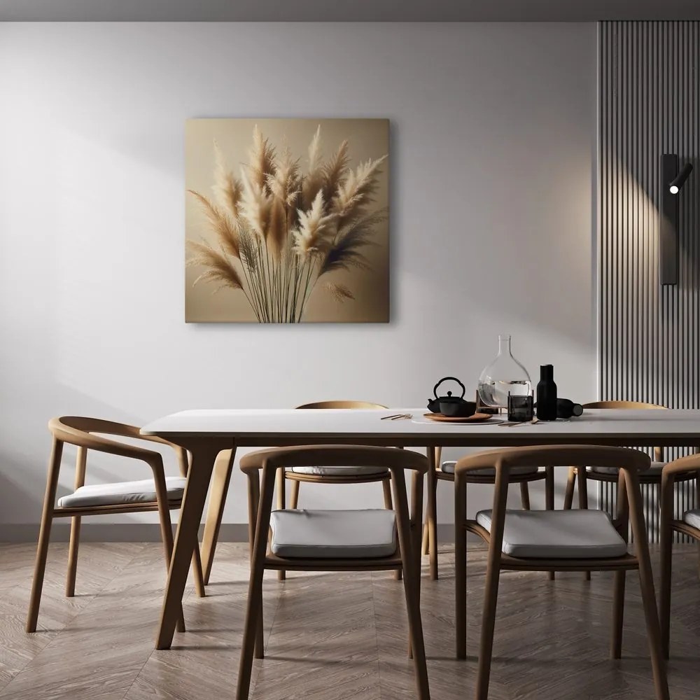 Quadro su tela – Steli delicati di erba pampas