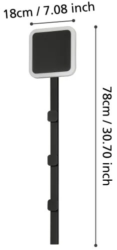 Eglo 99595 - LED Appendiabiti a parete con luce CARTIGNANO LED/7,8W/230V