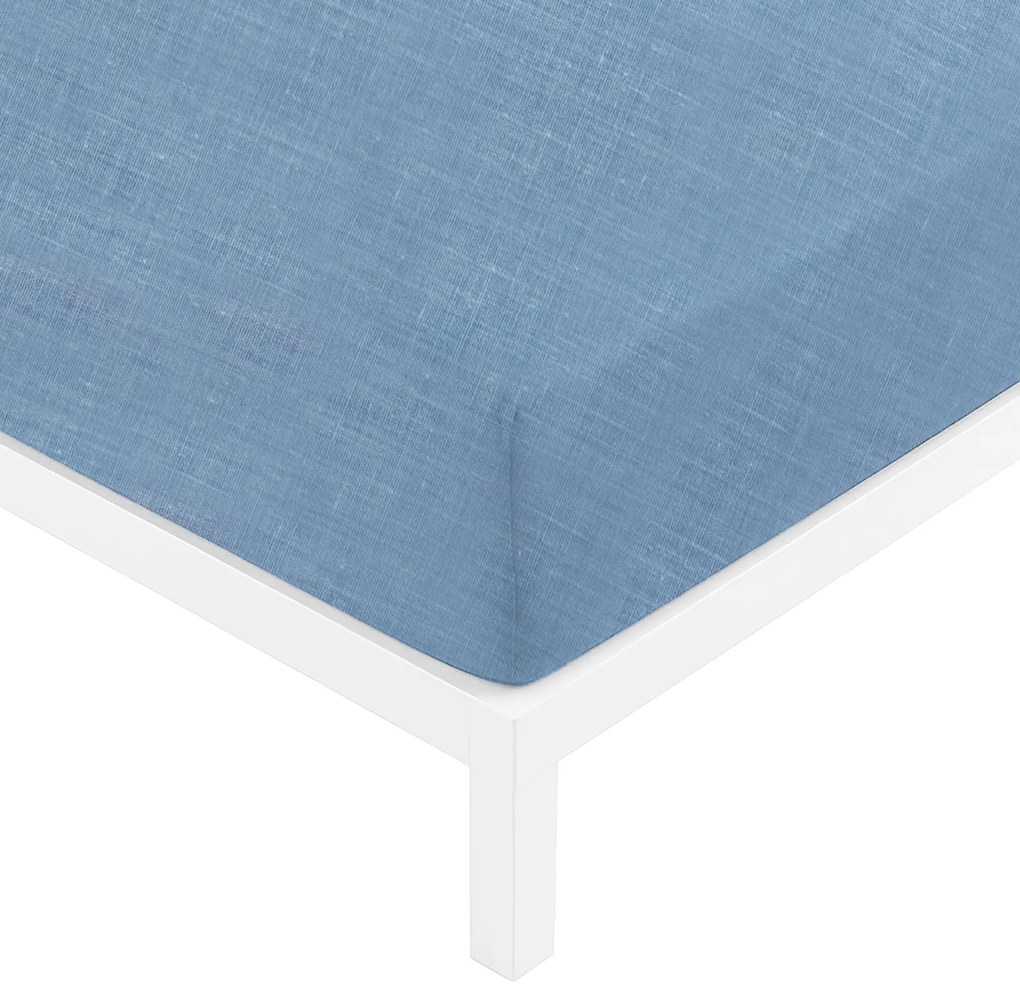 Lenzuolo con angoli 1 piazza e mezza melange azzurro