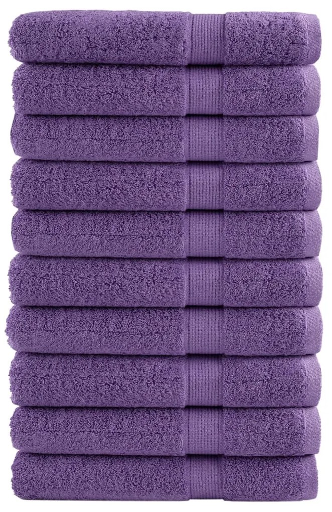 Asciugamani Premium Solund 10 Pz Viola 100x200 Cm 600 G/m² /