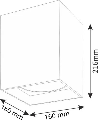 Faretto JUPITER 1xE27/20W/230V 16x16 cm nero