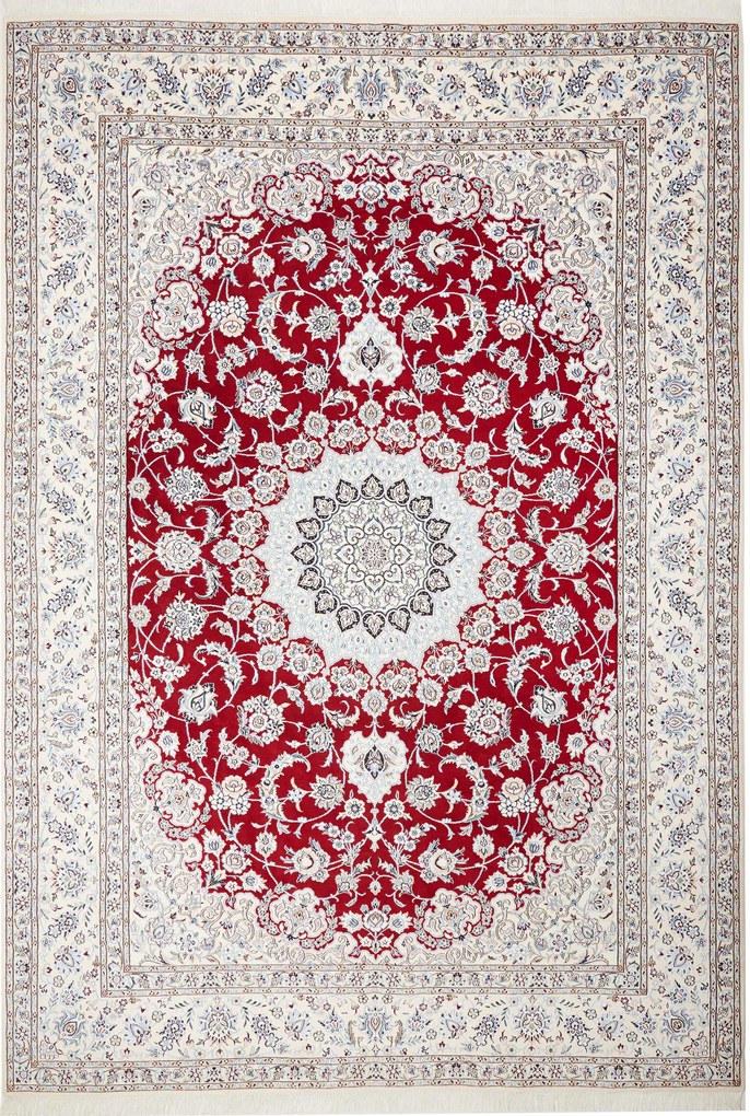 Nain Tappeto persiano 360x250 Rosso (Iran) Annodato A Mano