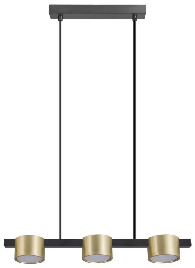 Lampadario LED a sospensione con filo MIRELLA 3xGX53/6W/230V oro/nero