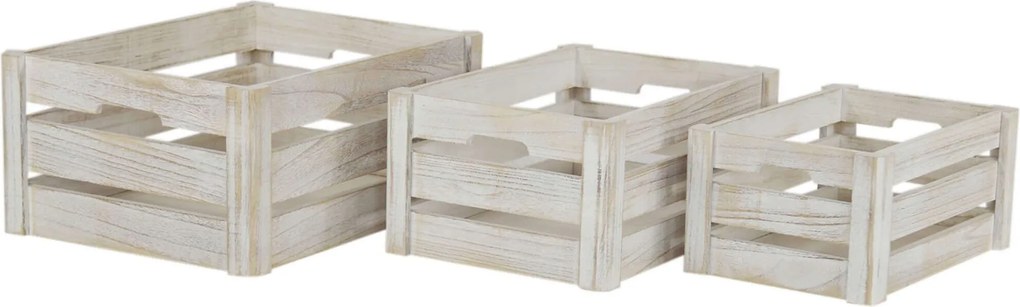 BRYSON - set di 3 cassette in legno