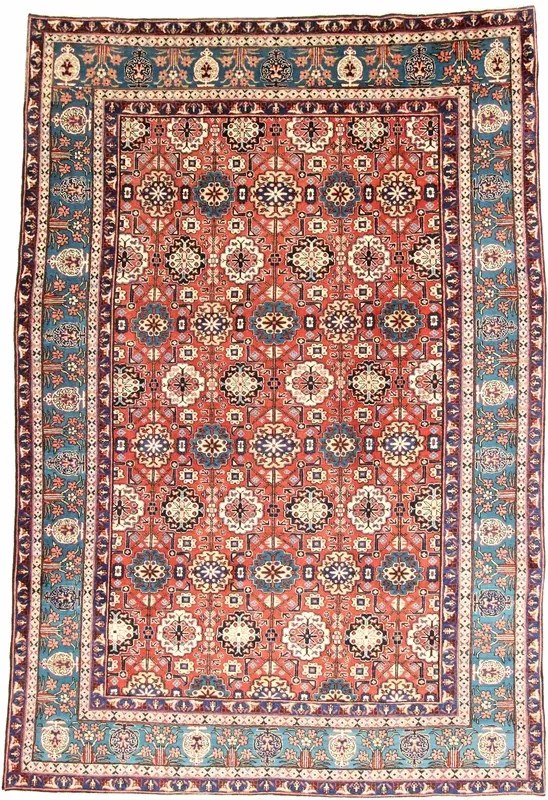 Tabriz Tappeto persiano 230x340 Rosso (Iran) Annodato A Mano
