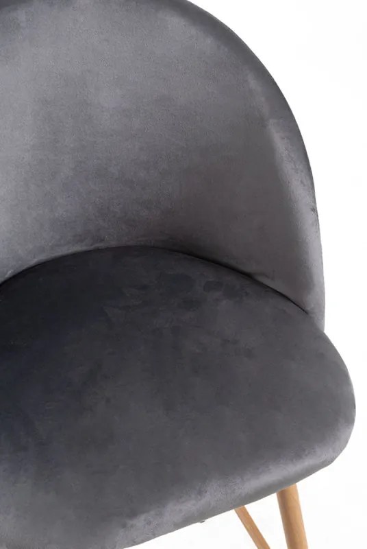 Sgabello Vint Velluto - Grigio scuro