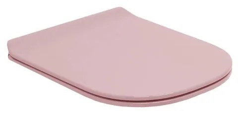 Copriwater TUTTOEVO rettangolare dedicato per serie sanitari OLYMPIA CERAMICA in abs rosa lucido con chiusura rallentata su coperchio e ciambella