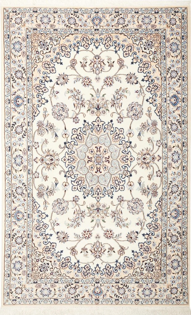 Nain Tappeto 210x130 Beige (Iran) Annodato A Mano