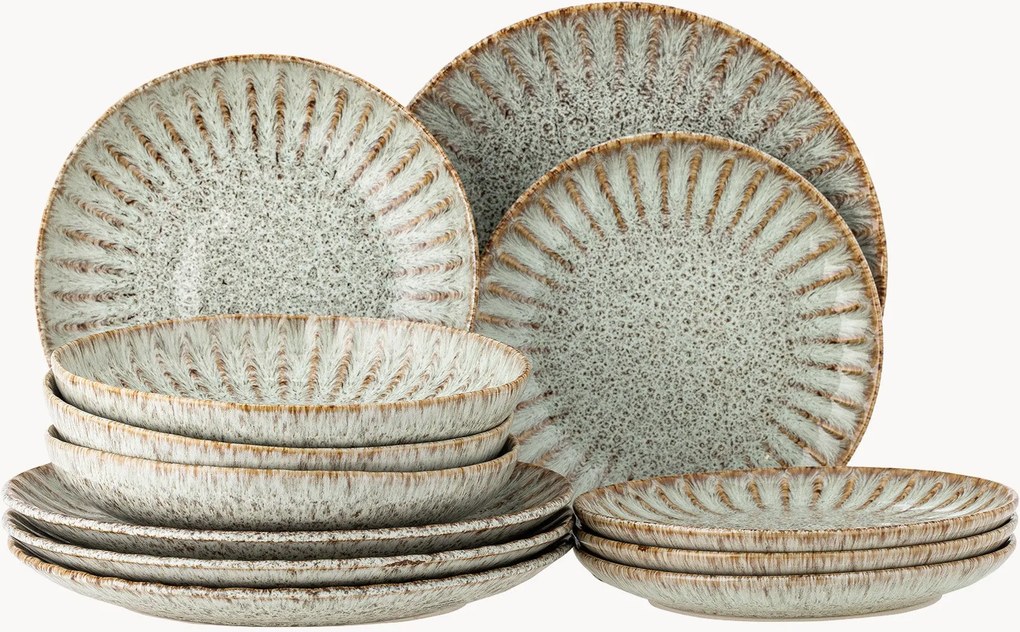 Servizio di piatti Fleur, 12 pz