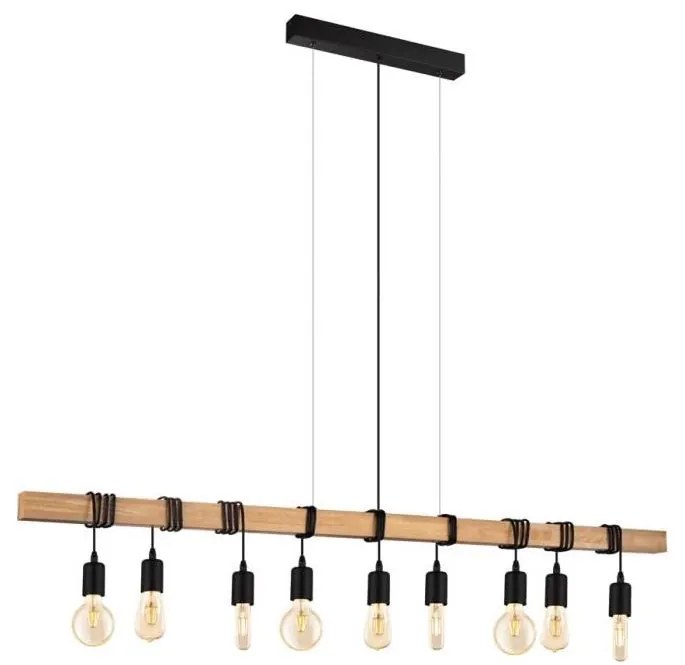 Eglo 182429 - Lampadario a sospensione su cavo TOWNSHEND 9xE27/60W/230V