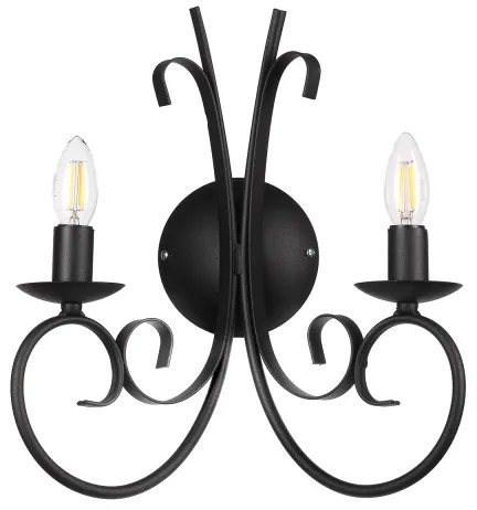 ONLI - Applique POMPEI 2xE14/6W/230V nero