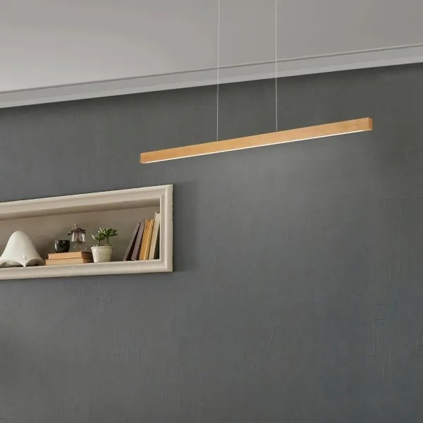 Lampadario LED a cavo VERDE LED/18W/230V 3000K 106 cm rovere