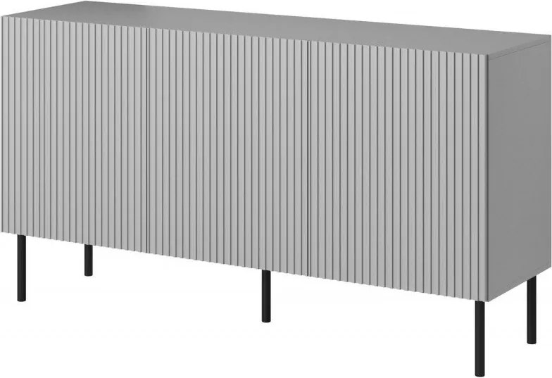 Credenza Asensio KM-1 in grigio chiaro/nero - L150 cm