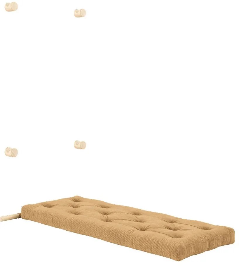 Poltrona marrone chiaro allungabile con rivestimento in velluto a coste Hooked – Karup Design