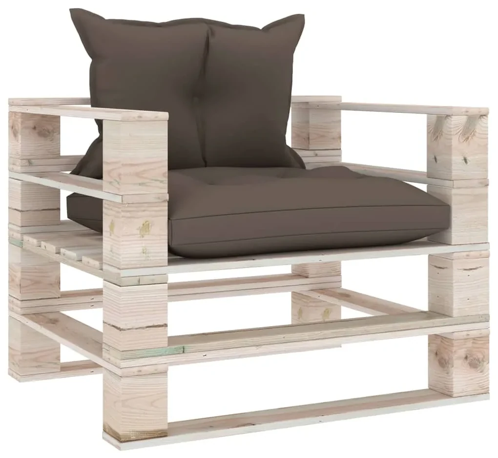 Set divani da giardino pallet 6 pz con cuscini in legno di pino