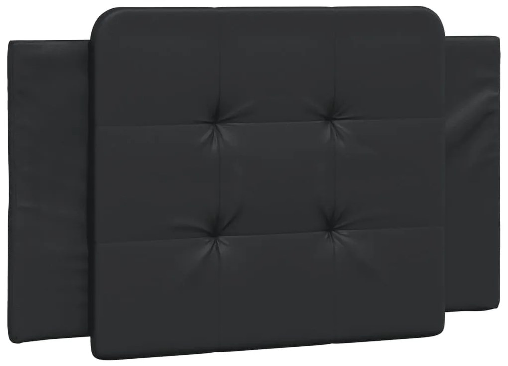 Letto con materasso nero 100x200 cm in similpelle