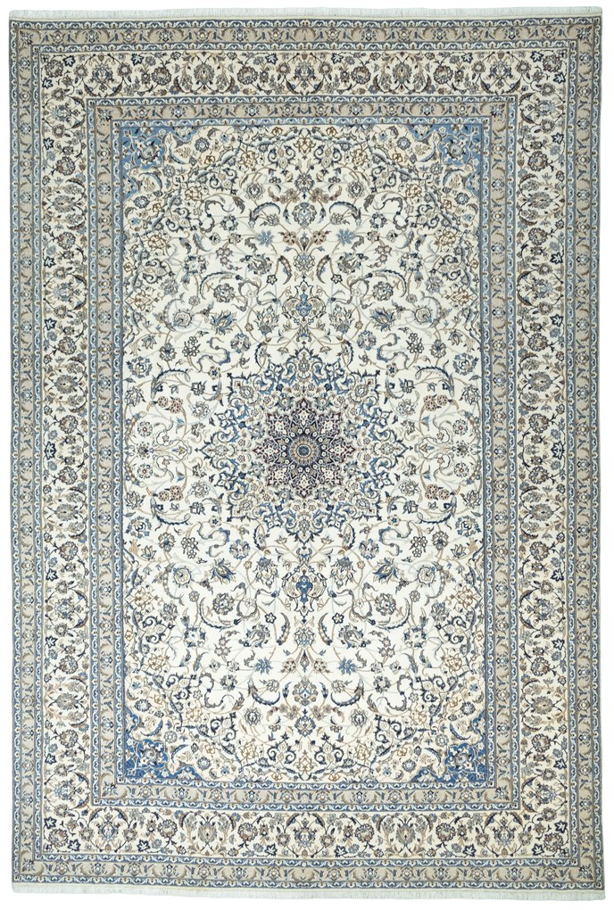 Nain Tappeto 450x300 Beige (Iran) Annodato A Mano