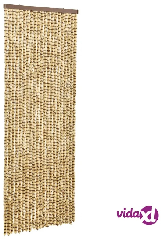 vidaXL Zanzariera Beige e Marrone 56x185 cm Ciniglia