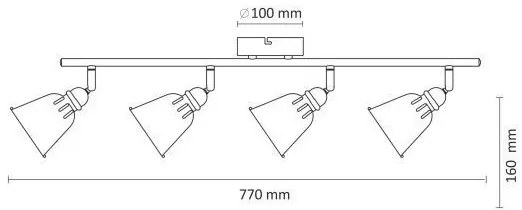 Faretto FIONA 4xE14/8W/230V nero