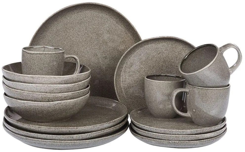 Servizio di piatti e posate 16 pezzi gres porcellanato COSTMARY Beliani