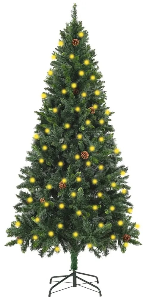 Albero di Natale Artificiale Preilluminato con Pigne, 180 cm / Non Artificiale