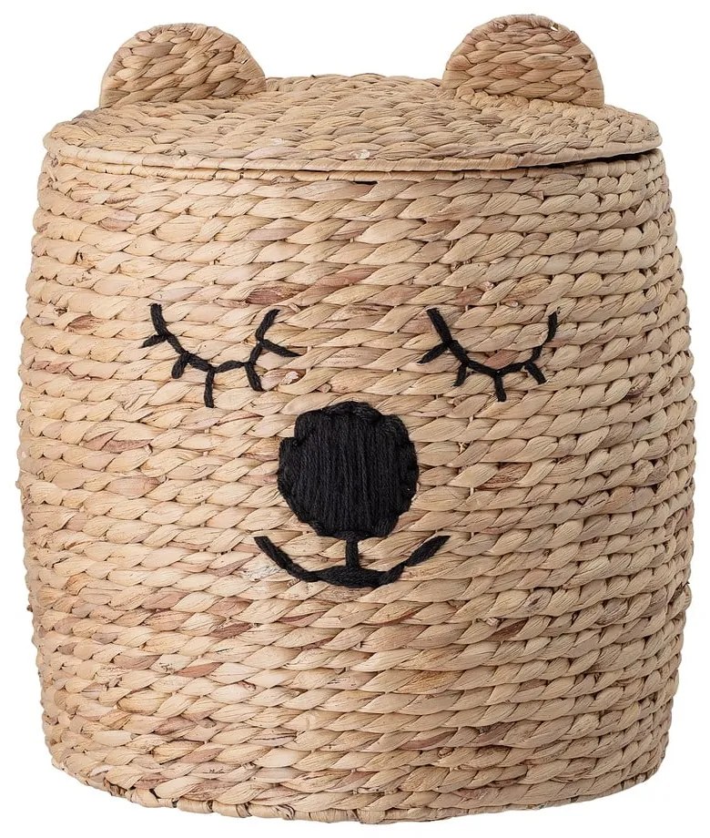 Cestino per bambini in giacinto d'acqua con coperchio , ⌀ 42 cm - Bloomingville Mini
