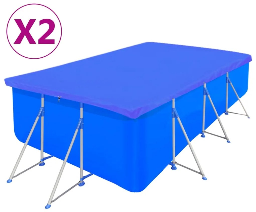Coperture Per Piscina 2 Pz Pe Rettangolari 90 G/mq 400x207 Cm /