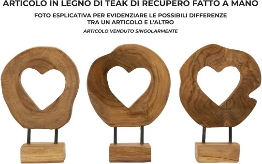 Scultura Hasi In Teak Ric. Cm 20X10X28 (Pezzi Unici - Non Rip. In Serie)