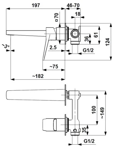 KFA Armatura 4529-810-81 - Miscelatore per lavabo per installazione da incasso MALAGA nero
