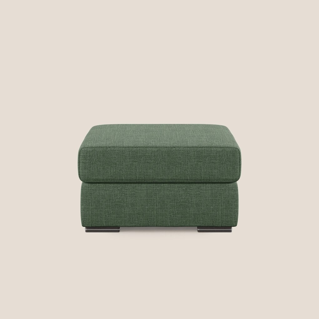 Sun pouf apribile contenitore in tessuto impermeabile morbido intreccio T06 verde