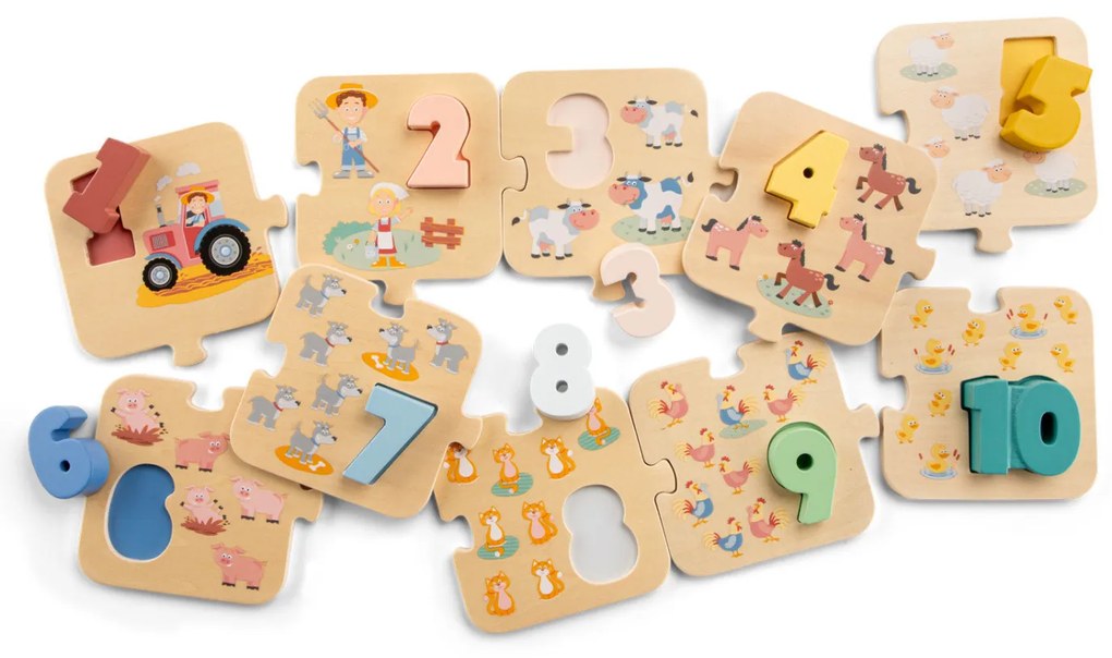 Puzzle - Impariamo i numeri - Fattoria