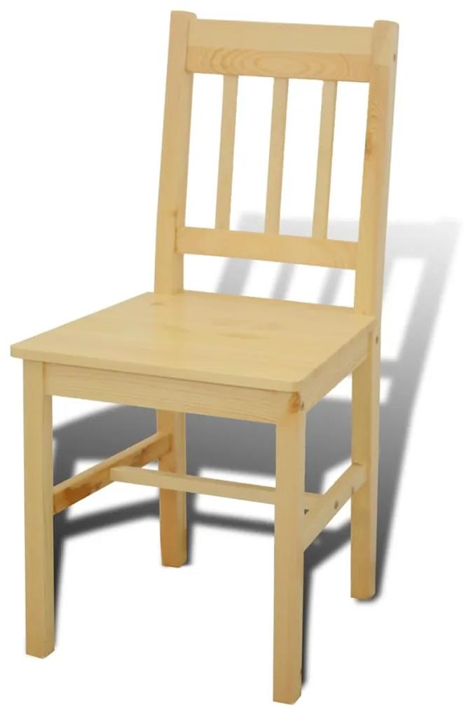 Tavolo con 4 sedie in legno naturale