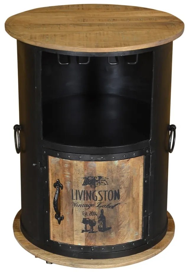 Scaffale per vino in metallo nero 9 bottiglie 60x85 cm Luni - Interia Home &amp; Living