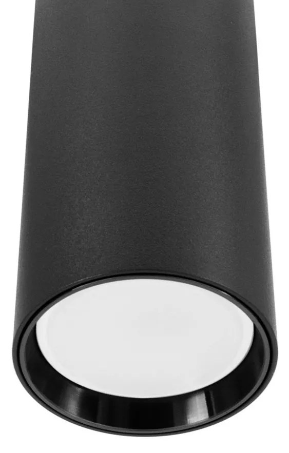 Lampada a Sospensione GU10 per Binario Monofase - Nera