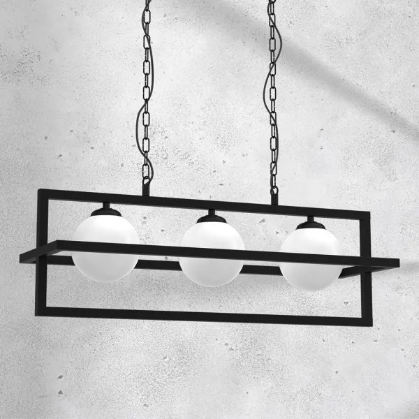 Lampadario a catena DIEGO 3xE14/40W/230V nero