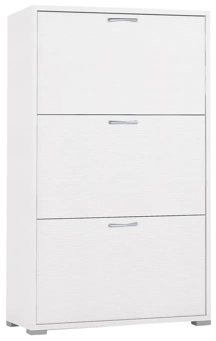 Scarpiera Puzzle 3 ante doppia profondità L 67 x H 112 x P 28 cm 18 paia, bianco
