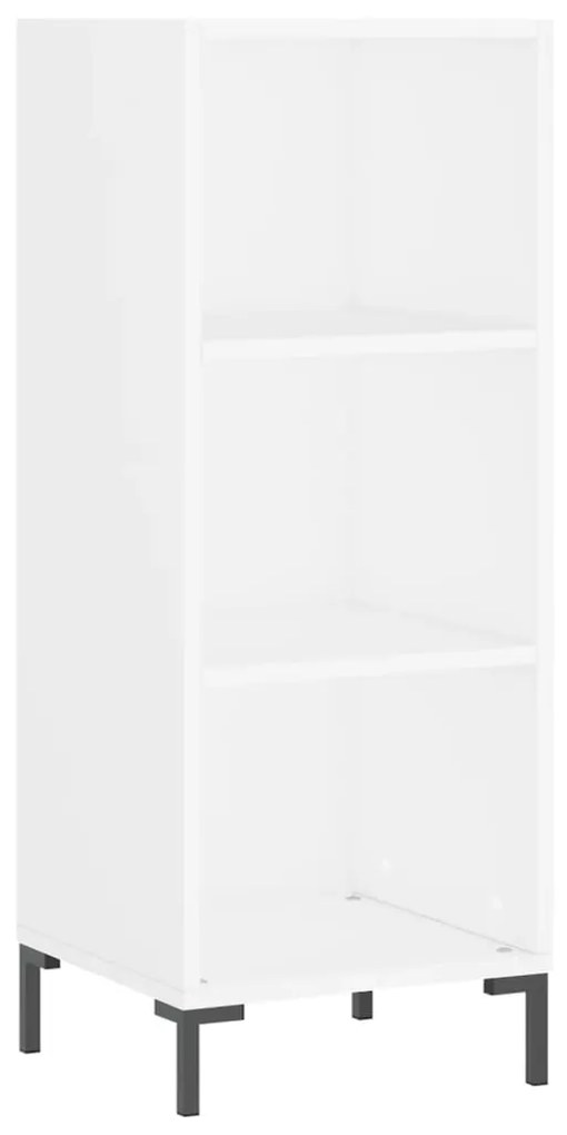 Credenza 34,5x32,5x180 cm in legno multistrato bianco lucido