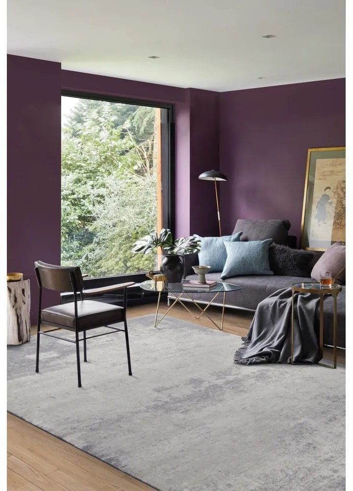 Tappeto in lana grigio crema 160x240 cm Bran - Agnella