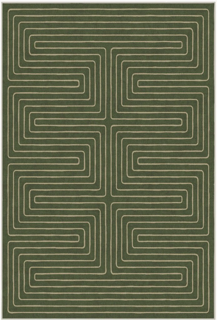 Tappeto a pelo corto lavabile Labyrinth by Jonathan Adler