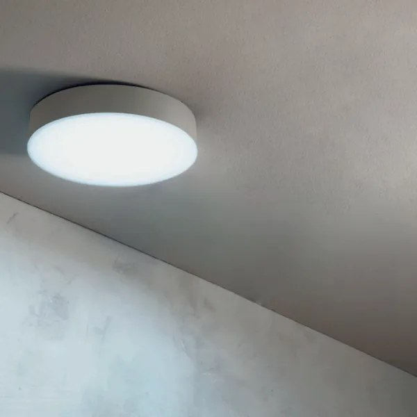 Plafoniera LED per esterni NILO in Abs Silver D32 cm