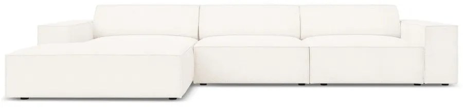 Divano angolare beige in tessuto bouclé (angolo sinistro) Jodie - Micadoni Home