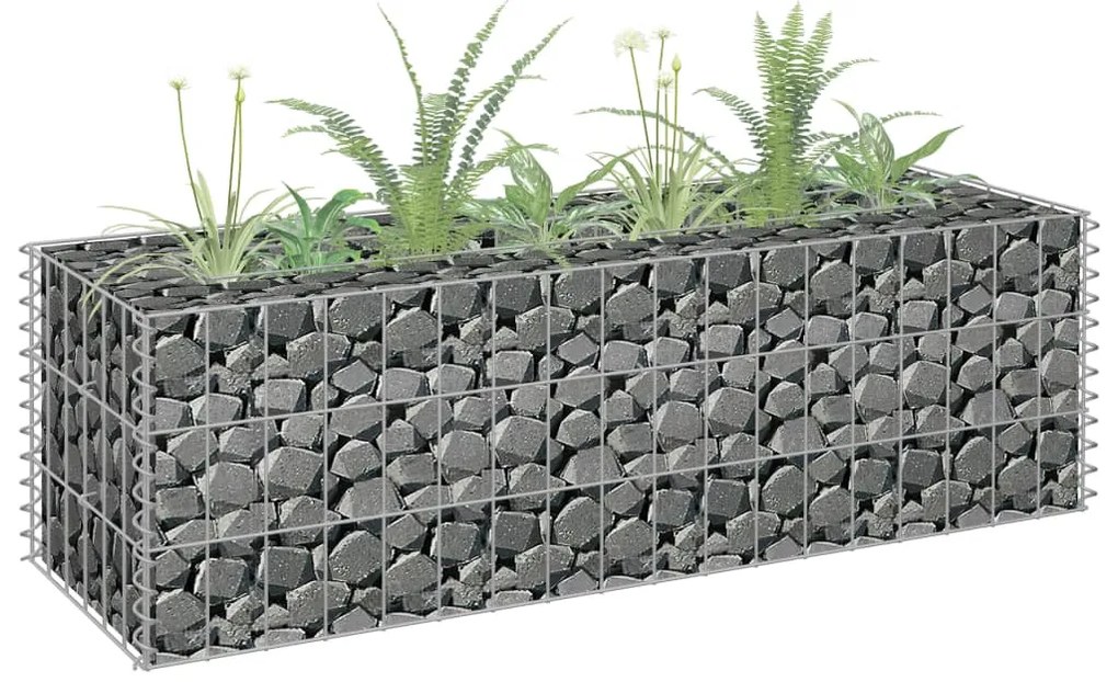 Gabbione Letto Rialzato İn Acciaio Zincato 90x30x30 Cm /