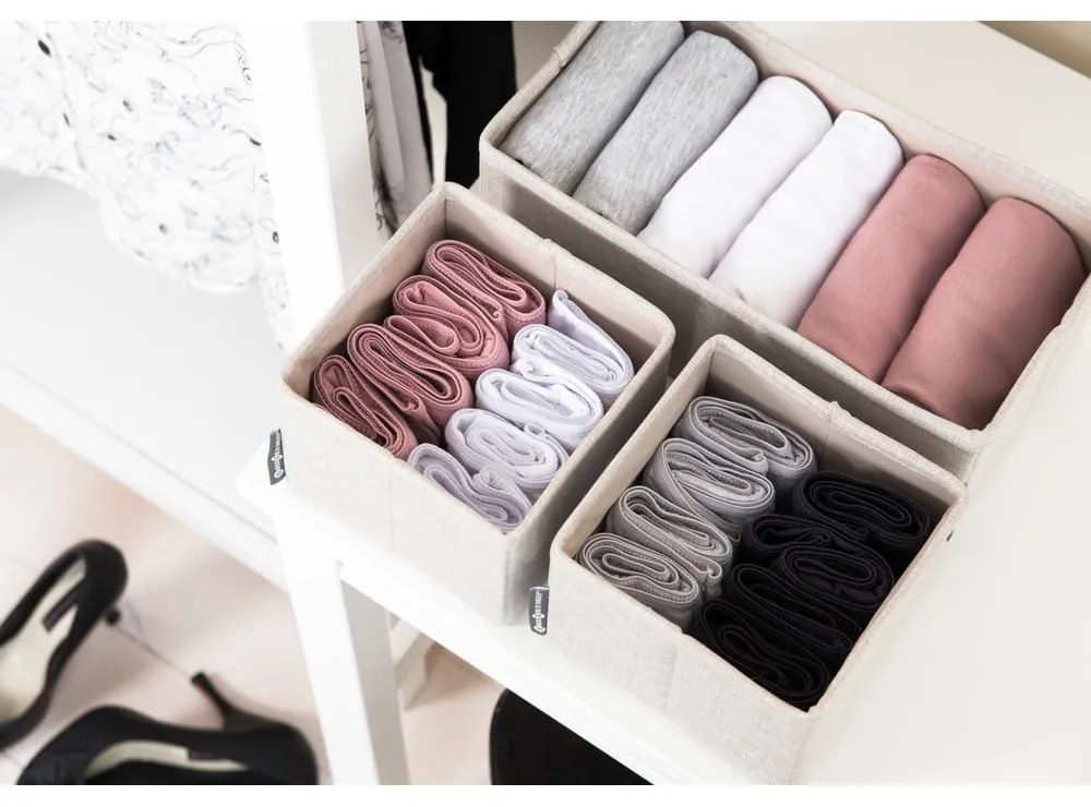 Set di 3 organizer per cassetti beige - Bigso Box of Sweden