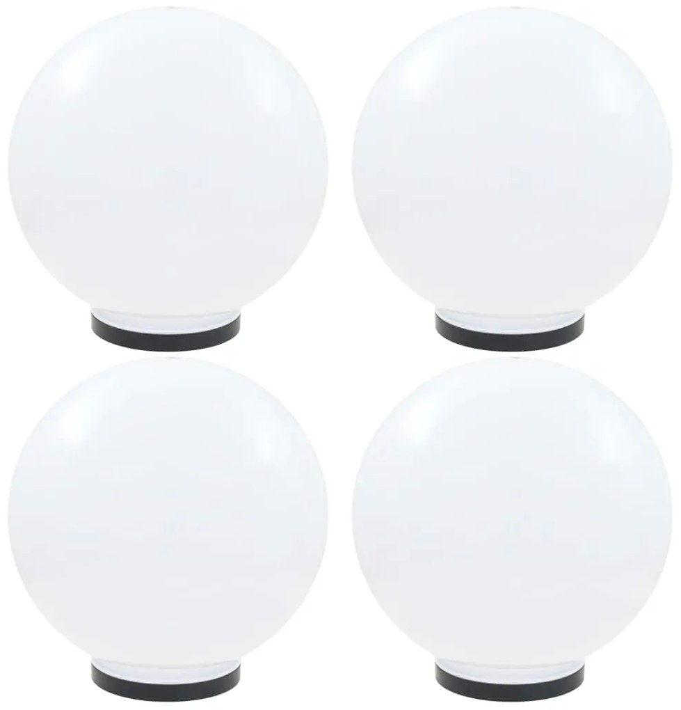 Set Lampade A Led Sferiche 4 Pz 40 Cm İn Pmma /