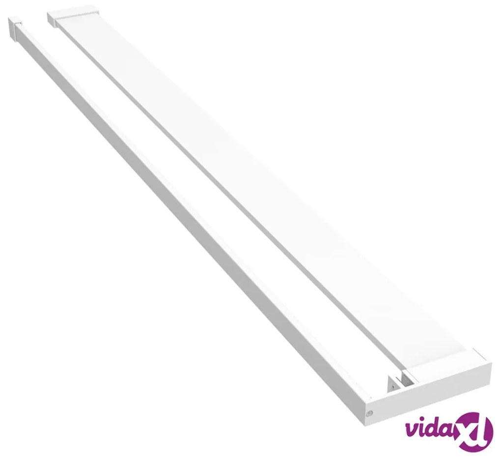 vidaXL Mensola Doccia per Parete Doccia Walk-in Bianca 100cm Alluminio