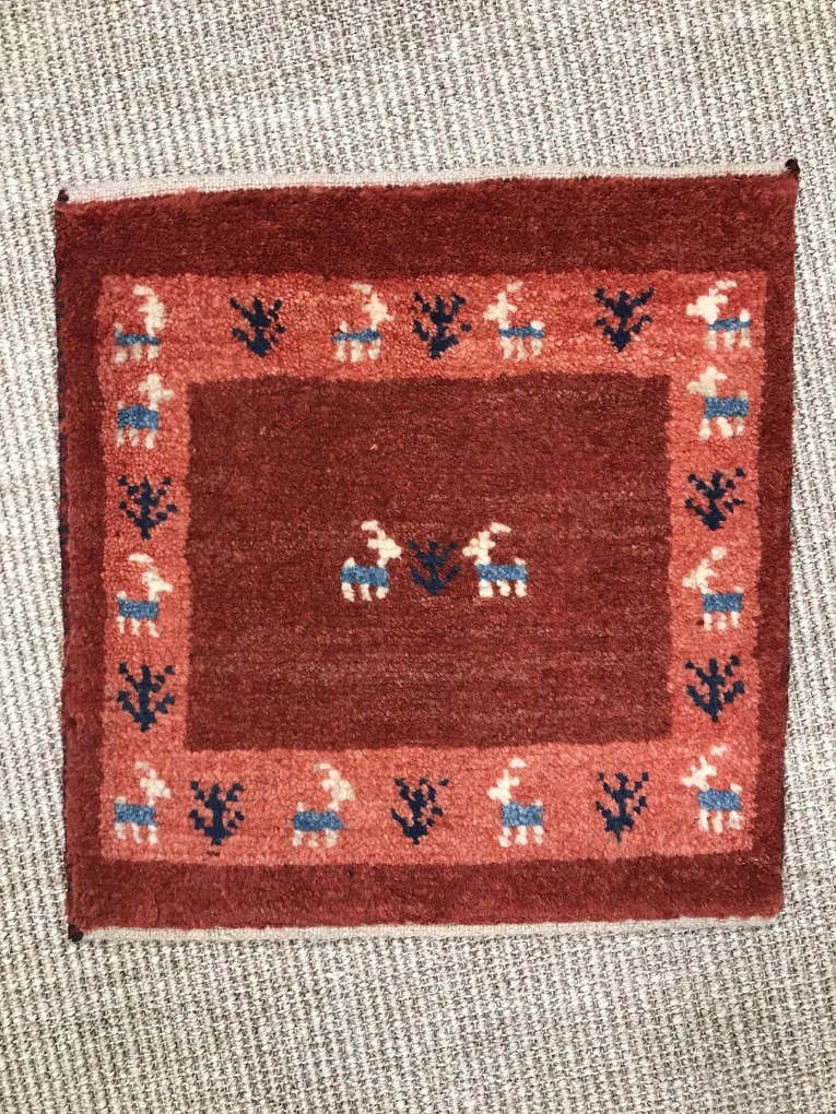 Gabbeh Tappeto persiano 40x40 Rosso (Iran) Annodato A Mano
