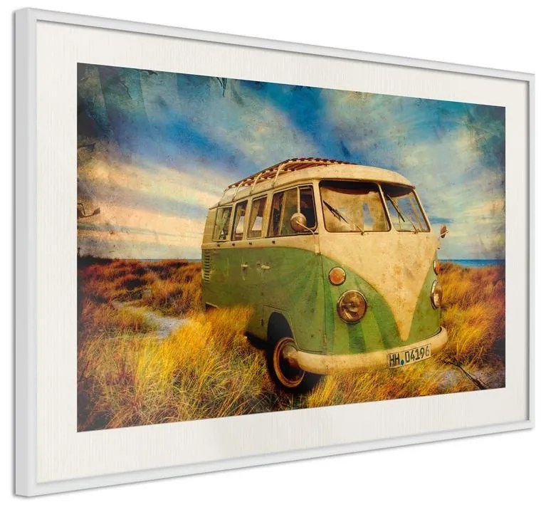 Poster  Hippie Van I  Cornice Quadri Cornice d'oro con passe-partout, Larghezza x Altezza Home decor 60x40