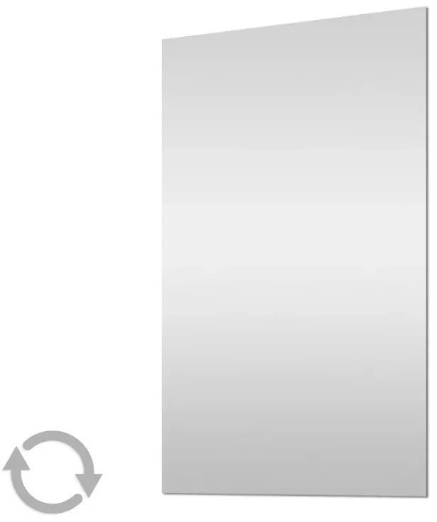 Specchio bagno 105x70 cm a filo lucido con installazione reversibile