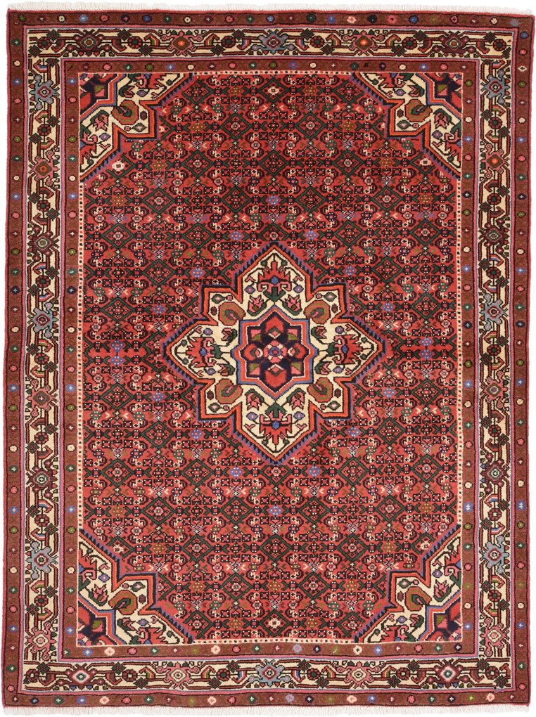Hosseinabad Tappeto 150 x 210 (Iran) Annodato A Mano